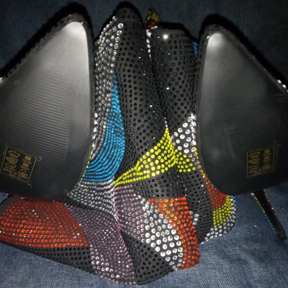 AZALEA WANG " NO MISSING PIECES " EMBELLISHED STILETTO BOOT(BRAND NEW!!!!!!!!!!! - Picture 7 of 7